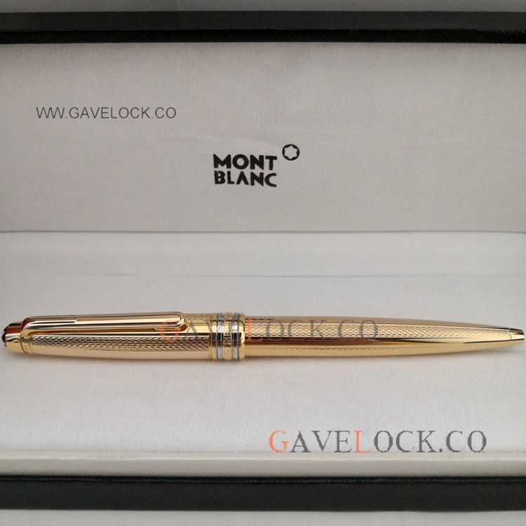 Wholesale Copy Meisterstuck Montblanc Yellow Gold Chain Ballpoint Pen